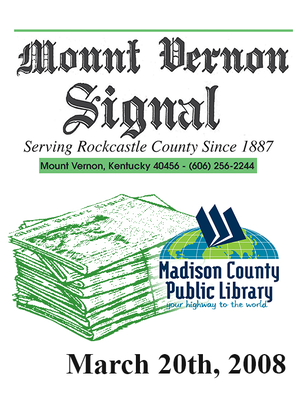 cover image of Mount Vernon Signal 03/20/2008